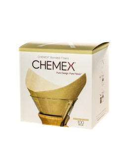 Natūralūs popieriniai Chemex filtrai CIRCLES Square (100 vnt.)