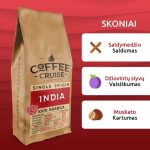 Kavos pupelės Coffee Cruise INDIA 1 kg — 2 nuotrauka