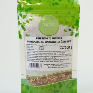 Prieskonių mišinys - pomidorai su baziliku ir česnaku 100g VALANE