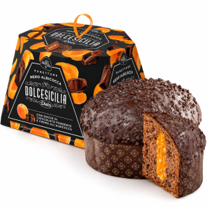 Panetone pyragas su abrikosų įdaru bei su šokolado trupiniais 800 g DOLCE SICILIA
